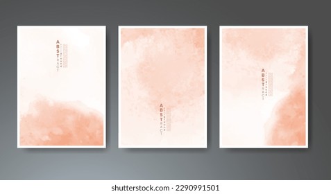 Conjunto de fondo creativo de acuarela abstracta pintada a mano. Diseño para su portada, fecha, postal, banner, logotipo.