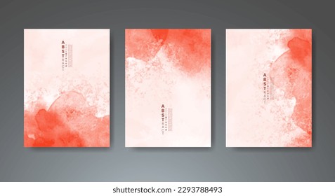 Set von kreativem, handgemalt abstraktem Aquarell-Hintergrund. Design für Ihr Cover, Datum, Postkarte, Banner, Logo.