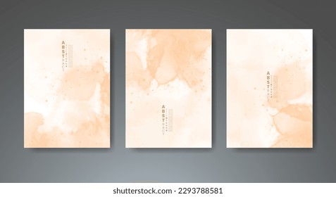 Set of creative hand painted abstract watercolor background. Design for your cover, date, postcard, banner, logo.