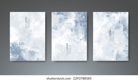 Set of creative hand painted abstract watercolor background. Design for your cover, date, postcard, banner, logo.