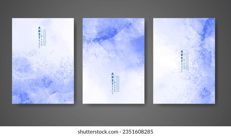 Set of creative hand painted abstract watercolor background. Design for your cover, date, postcard, banner, logo.
