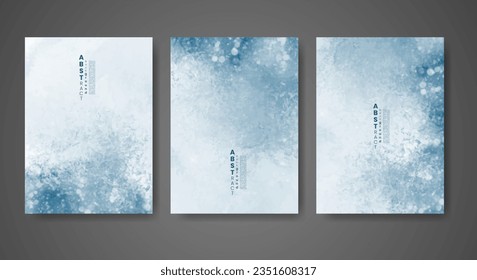 Set of creative hand painted abstract watercolor background. Design for your cover, date, postcard, banner, logo.