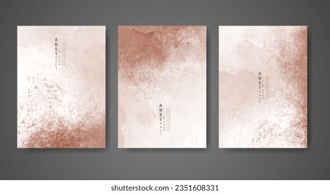 Set of creative hand painted abstract watercolor background. Design for your cover, date, postcard, banner, logo.