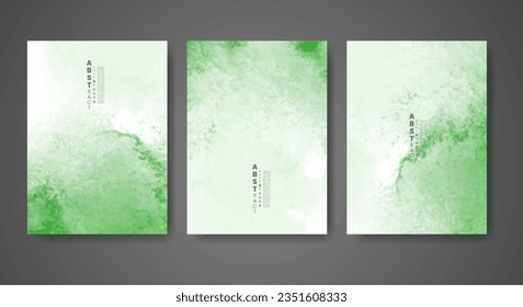 Set of creative hand painted abstract watercolor background. Design for your cover, date, postcard, banner, logo.