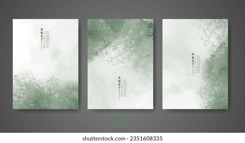 Set of creative hand painted abstract watercolor background. Design for your cover, date, postcard, banner, logo.