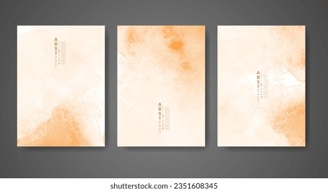 Conjunto de fondo creativo de acuarela abstracta pintada a mano. Diseño para su portada, fecha, postal, banner, logotipo.