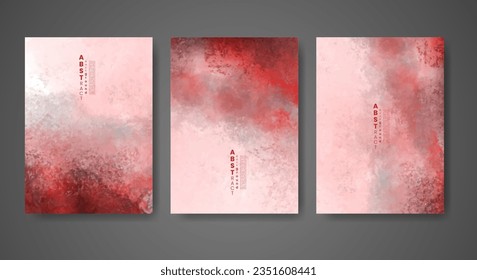 Conjunto de fondo creativo de acuarela abstracta pintada a mano. Diseño para su portada, fecha, postal, banner, logotipo.
