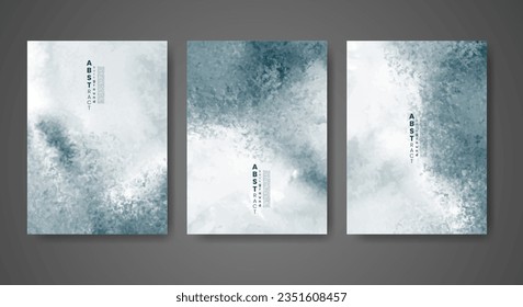 Set of creative hand painted abstract watercolor background. Design for your cover, date, postcard, banner, logo.