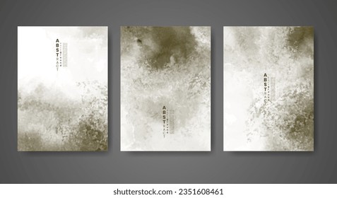 Set of creative hand painted abstract watercolor background. Design for your cover, date, postcard, banner, logo.