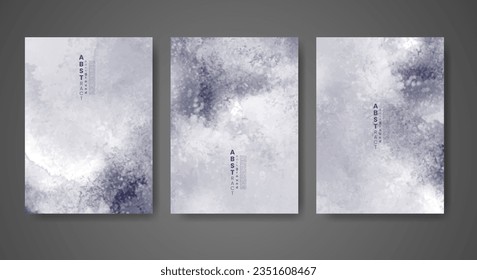 Set of creative hand painted abstract watercolor background. Design for your cover, date, postcard, banner, logo.