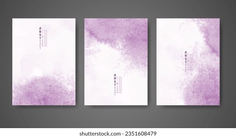 Set of creative hand painted abstract watercolor background. Design for your cover, date, postcard, banner, logo.