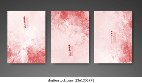 Conjunto de fondo creativo de acuarela abstracta pintada a mano. Diseño para su portada, fecha, postal, banner, logotipo.