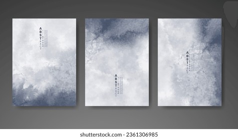 Conjunto de fondo creativo de acuarela abstracta pintada a mano. Diseño para su portada, fecha, postal, banner, logotipo.