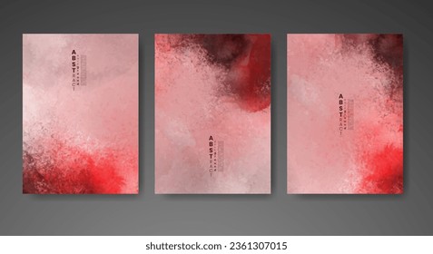 Conjunto de fondo creativo de acuarela abstracta pintada a mano. Diseño para su portada, fecha, postal, banner, logotipo.