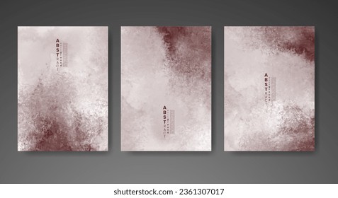 Conjunto de fondo creativo de acuarela abstracta pintada a mano. Diseño para su portada, fecha, postal, banner, logotipo.