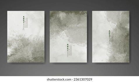 Conjunto de fondo creativo de acuarela abstracta pintada a mano. Diseño para su portada, fecha, postal, banner, logotipo.