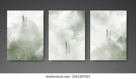 Set of creative hand painted abstract watercolor background. Design for your cover, date, postcard, banner, logo.