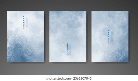 Set of creative hand painted abstract watercolor background. Design for your cover, date, postcard, banner, logo.