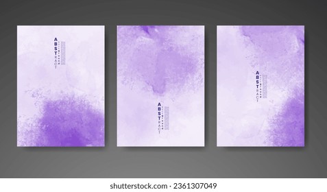 Set of creative hand painted abstract watercolor background. Design for your cover, date, postcard, banner, logo.