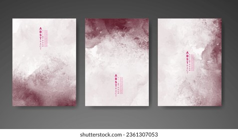 Conjunto de fondo creativo de acuarela abstracta pintada a mano. Diseño para su portada, fecha, postal, banner, logotipo.