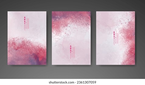 Set von kreativem, handgemalt abstraktem Aquarell-Hintergrund. Design für Ihr Cover, Datum, Postkarte, Banner, Logo.