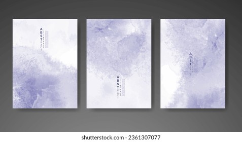 Set of creative hand painted abstract watercolor background. Design for your cover, date, postcard, banner, logo.