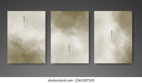 Set of creative hand painted abstract watercolor background. Design for your cover, date, postcard, banner, logo.