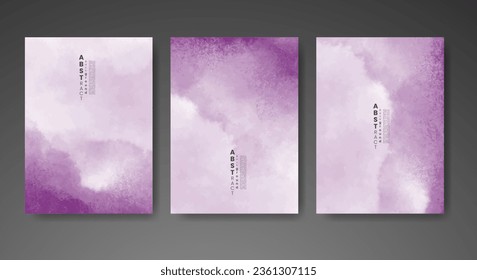 Conjunto de fondo creativo de acuarela abstracta pintada a mano. Diseño para su portada, fecha, postal, banner, logotipo.