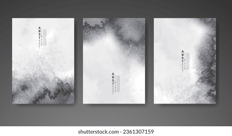 Conjunto de fondo creativo de acuarela abstracta pintada a mano. Diseño para su portada, fecha, postal, banner, logotipo.