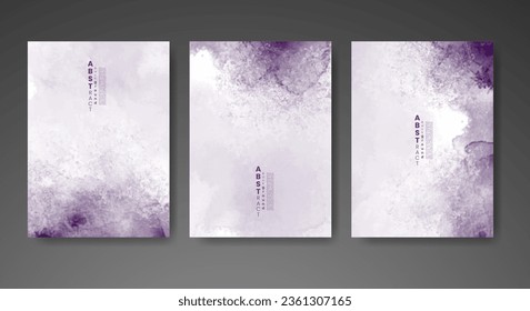 Set of creative hand painted abstract watercolor background. Design for your cover, date, postcard, banner, logo.