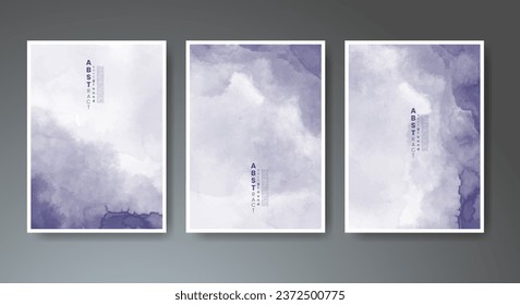 Set of creative hand painted abstract watercolor background. Design for your cover, date, postcard, banner, logo.
