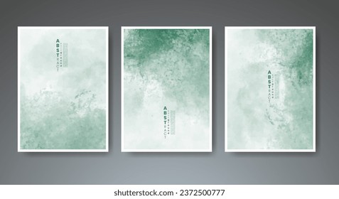 Set of creative hand painted abstract watercolor background. Design for your cover, date, postcard, banner, logo.
