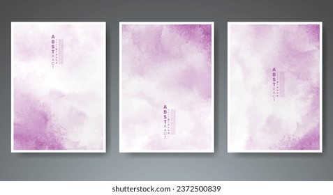 Set of creative hand painted abstract watercolor background. Design for your cover, date, postcard, banner, logo.