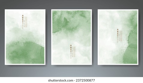 Set of creative hand painted abstract watercolor background. Design for your cover, date, postcard, banner, logo.