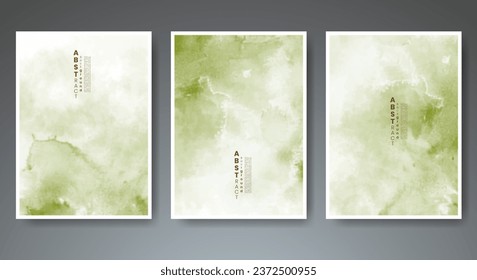 Conjunto de fondo creativo de acuarela abstracta pintada a mano. Diseño para su portada, fecha, postal, banner, logotipo.