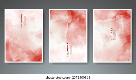 Conjunto de fondo creativo de acuarela abstracta pintada a mano. Diseño para su portada, fecha, postal, banner, logotipo.