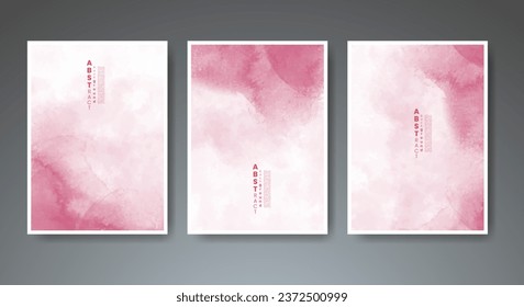 Set of creative hand painted abstract watercolor background. Design for your cover, date, postcard, banner, logo.