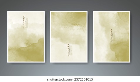 Set of creative hand painted abstract watercolor background. Design for your cover, date, postcard, banner, logo.