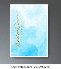 Set of creative hand painted abstract watercolor background. Design for your cover, date, postcard, banner, logo.