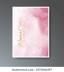 Set of creative hand painted abstract watercolor background. Design for your cover, date, postcard, banner, logo.