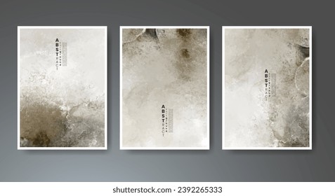 Set of creative hand painted abstract watercolor background. Design for your cover, date, postcard, banner, logo.