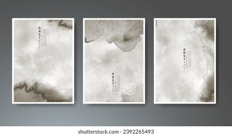 Set of creative hand painted abstract watercolor background. Design for your cover, date, postcard, banner, logo.