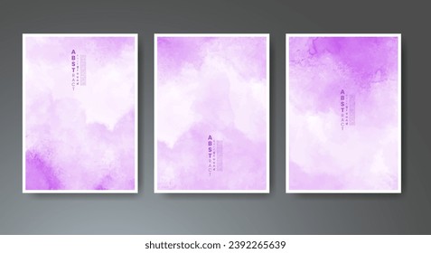 Set of creative hand painted abstract watercolor background. Design for your cover, date, postcard, banner, logo.