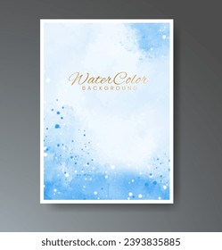 Set of creative hand painted abstract watercolor background. Design for your cover, date, postcard, banner, logo.