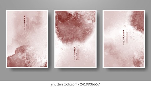 Conjunto de fondo creativo de acuarela abstracta pintada a mano. Diseño para su portada, fecha, postal, banner, logotipo.
