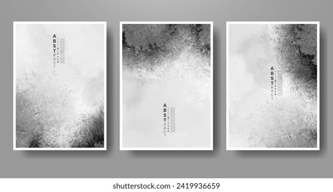 Set of creative hand painted abstract watercolor background. Design for your cover, date, postcard, banner, logo.