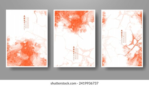 Set of creative hand painted abstract watercolor background. Design for your cover, date, postcard, banner, logo.