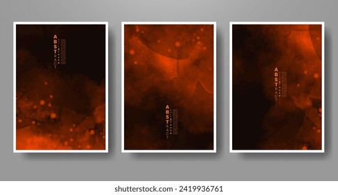 Set von kreativem, handgemalt abstraktem Aquarell-Hintergrund. Design für Ihr Cover, Datum, Postkarte, Banner, Logo.