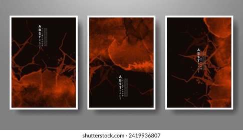 Set of creative hand painted abstract watercolor background. Design for your cover, date, postcard, banner, logo.