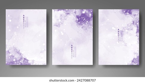 Set of creative hand painted abstract watercolor background. Design for your cover, date, postcard, banner, logo.